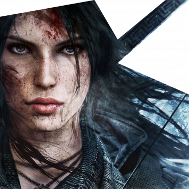 Lara Croft looking dishevelled.