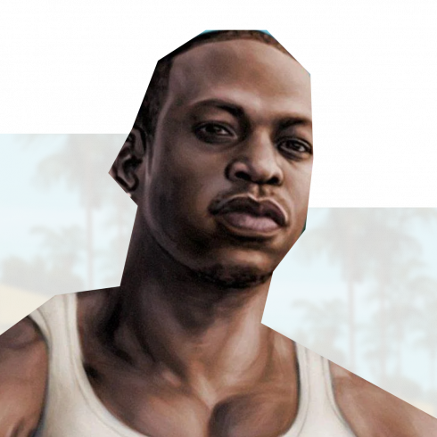 CJ from Grand Theft Auto San Andreas.